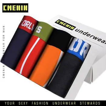 

4PCS Calzoncillos Underwear Men Underpants Men's Panties Boxer Man Cotton Male Boxers Boxershorts Cueca Soft Shorts OR150