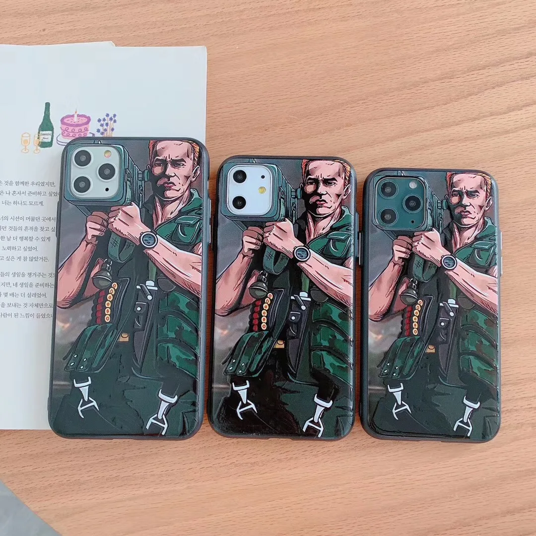 Bodybuilding muscle man Schwarzenegger For iPhone 11 Pro Max 11pro 11promax Terminator Hard Relief Cover Fundas |