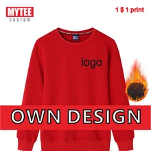 

MYTEE Winter Men's O-neck Sweatshirt Logo Custom Embroidered Thick Cotton Fashion Hoodie High Quality Logo Custom Printed Top