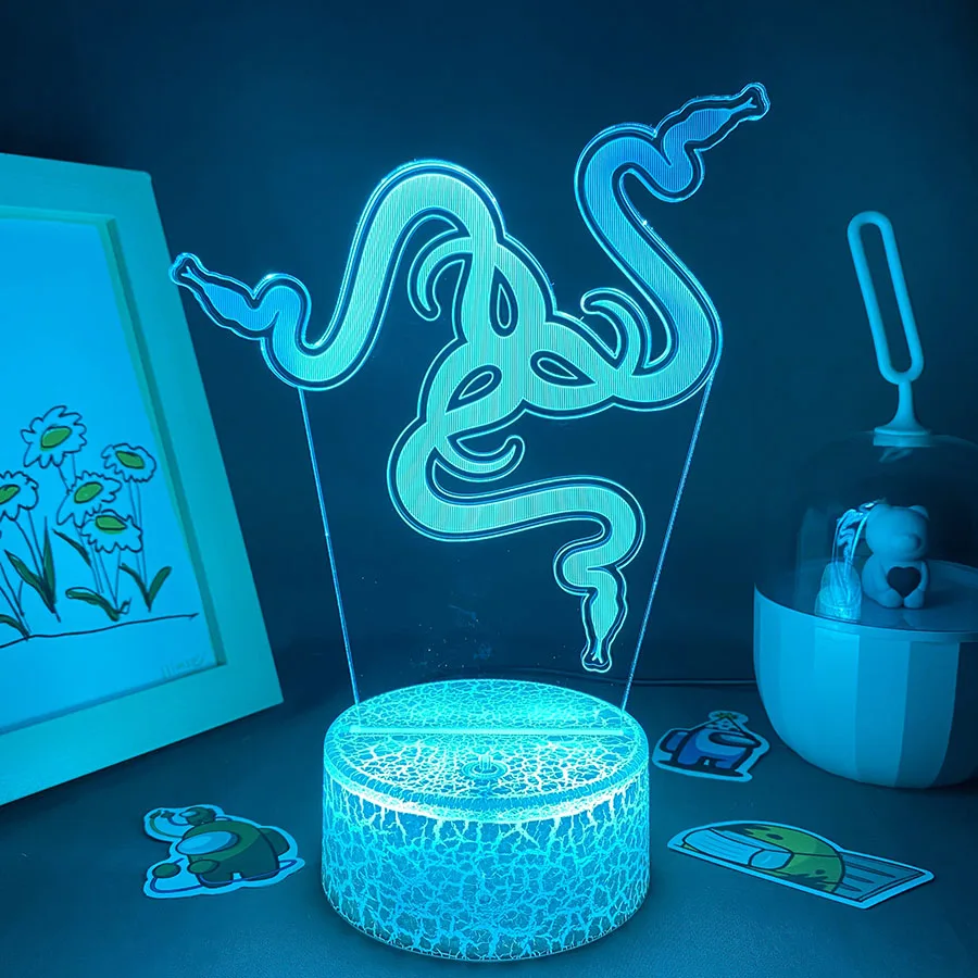 Razer ロゴ　LEDライト Razer Logo 3D Printed LED Lamp by Shurdle3D - Start to Finish