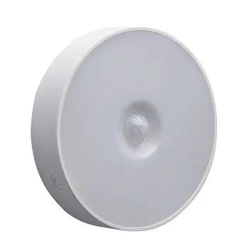 

LED PIR Motion Sensor Night Light White Auto On/Off for Bedroom Stairs Cabinet Wireless USB Rechargeable Wall Lamp