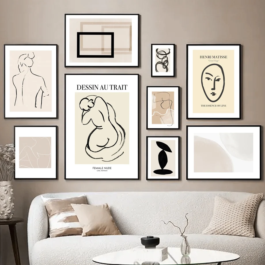 Fælles valg Med vilje koncept Nordic Poster Nude Curve Lines Girl Matisse Abstract Wall Art Print Canvas  Painting Gallery Decoration Pictures For Living Room - Painting &  Calligraphy - AliExpress