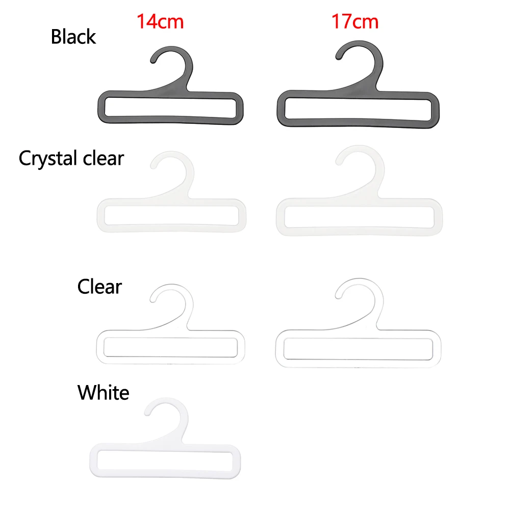 10PCS Rectangular Mini Hanger 14/17cm Travel Out Convenient Drying Rack Plastic Thicken Non-slip Shawl Scarf Panties Sock Hanger 6