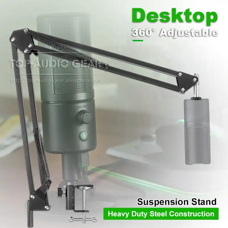 Desktop Suspension Scissor Mic Boom Arm For Razer Seiren X Elite Microphone Stand Table Desk Top Recording Holder Mount Clamp Mic Stand Aliexpress