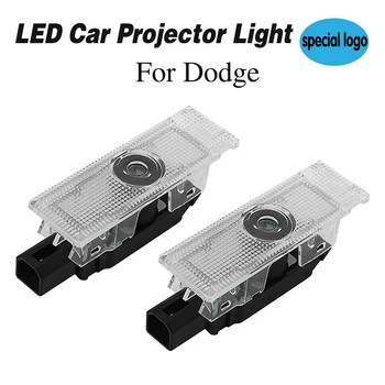

2PCS/lot LED Welcome lamp car door lights logo laser projector auto lighting ghost shadow luces for Dodge Challenger 2015-2018