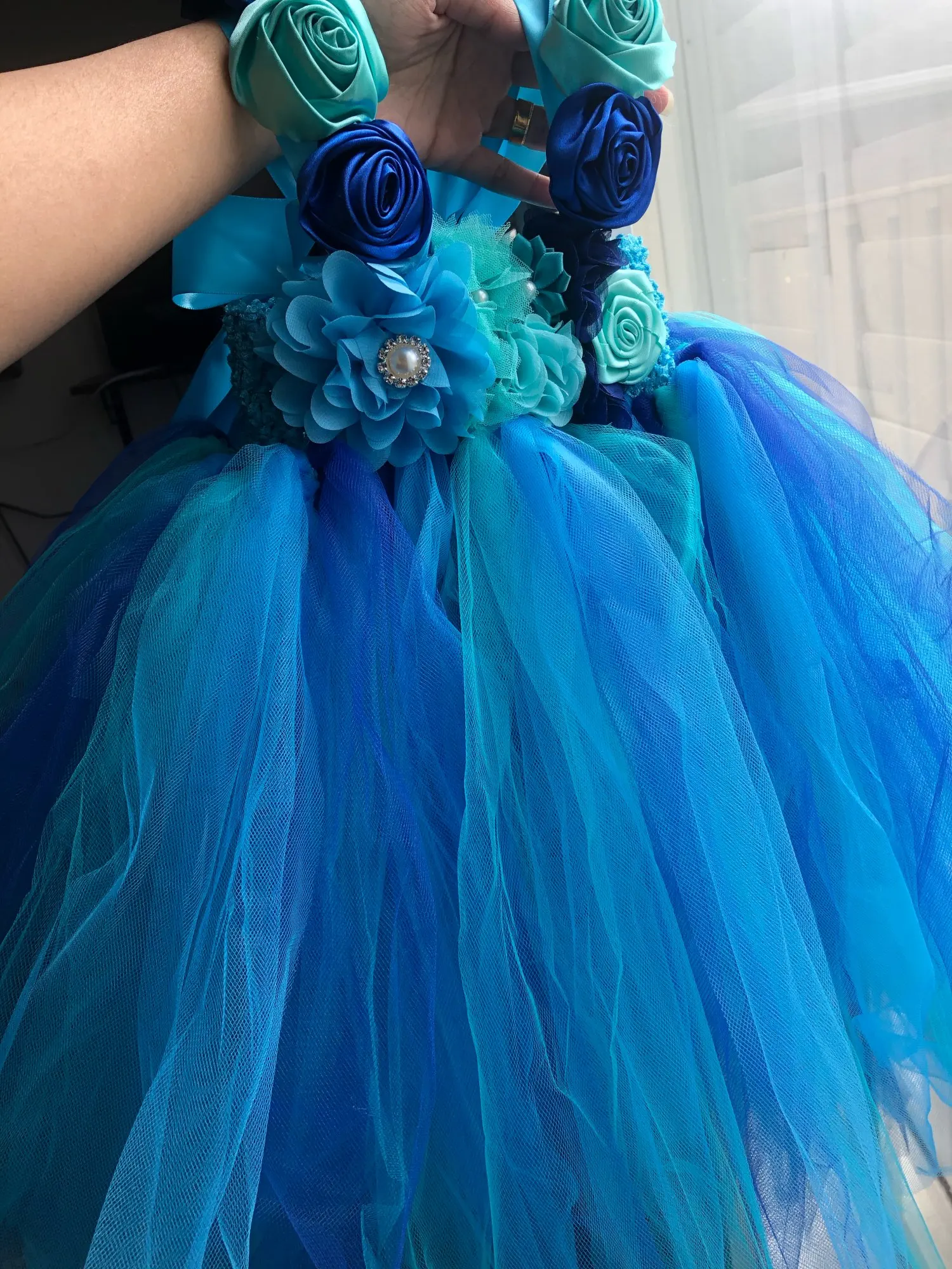 POSH DREAM Lavender Flower Girl Tutu Dress Rose Chiffon Flower Kids Lavender Dress Wedding Bridesmaid Kids Clothes for Girls
