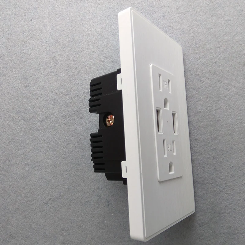 Горячий двойной удлинитель с USB настенная розетка питания розетка с USB штепсельная вилка DC 5V 2.4A 1 вилка США