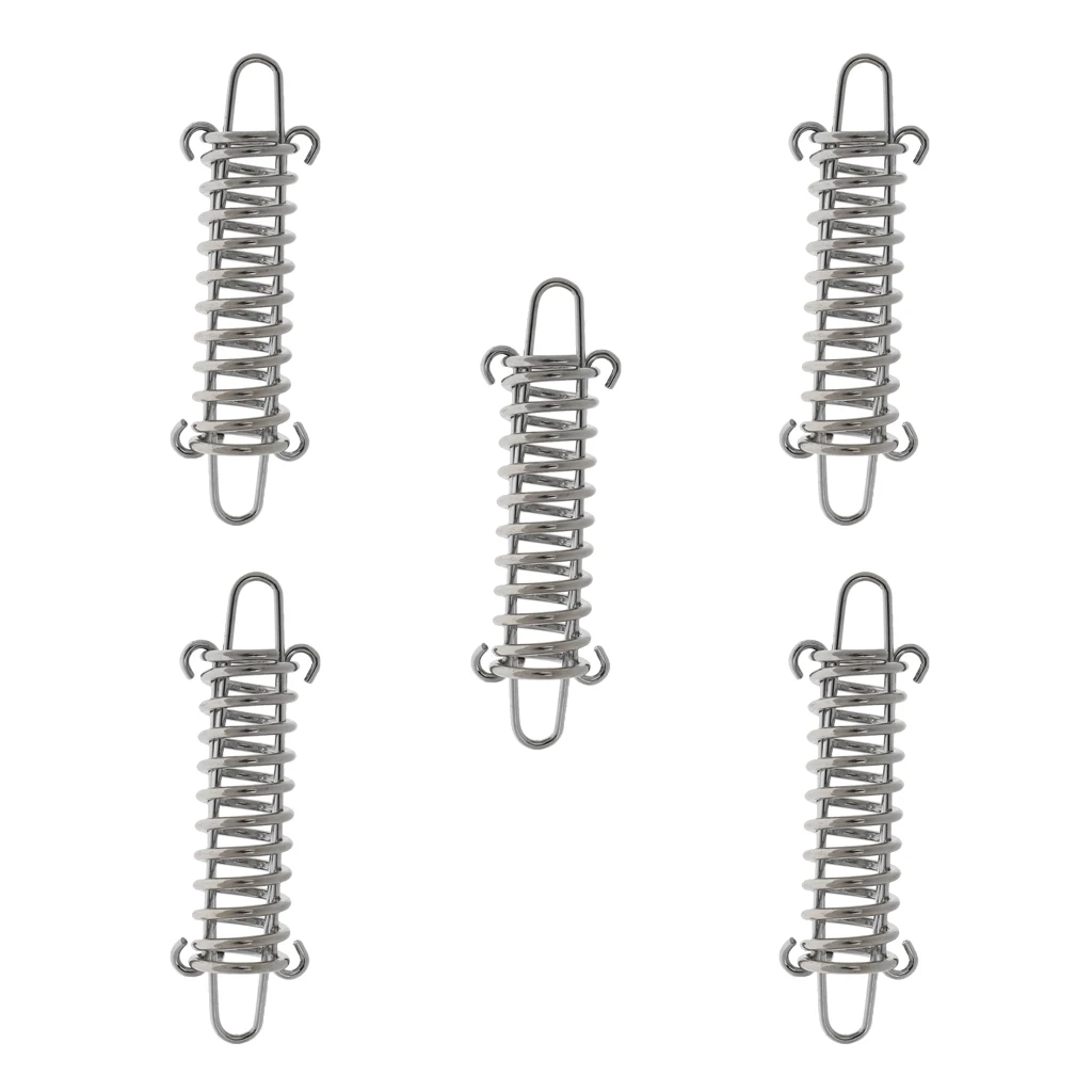 5pcs Large Tension Spring, Camping Beach Tent Rope Tensioner/Tightener Tightening Spring for Tarp Canopy Awning