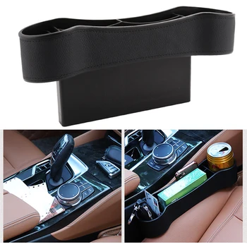 

Car Seat Gap Organizer Auto Driver/Passenger Gap Storage Box PU Leather Organizer Box Case Container Holder For Car Accessories