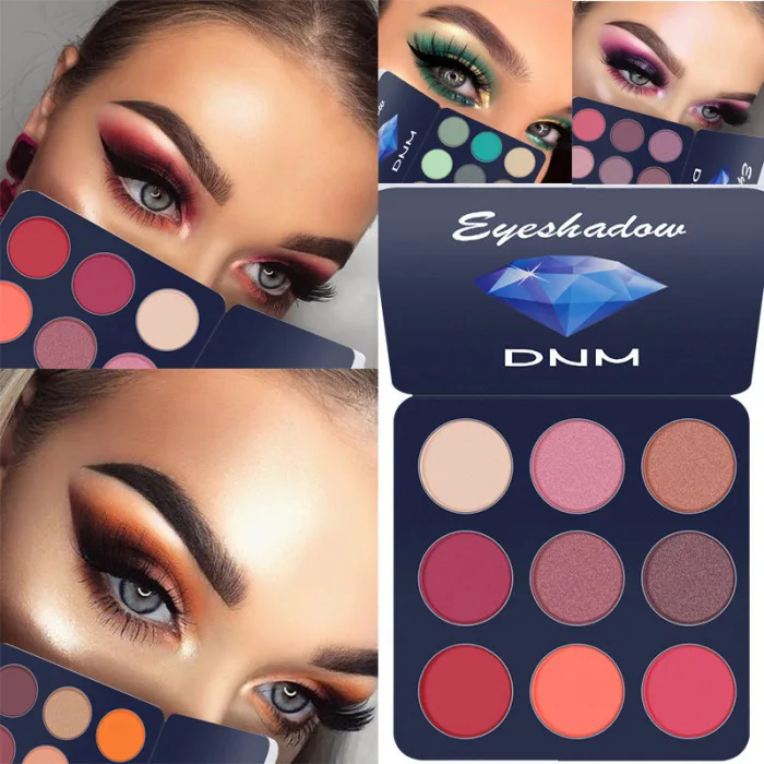 Women Eyeshadow 9 Color Matte Waterproof Long Lasting Eye Shadow Plate Ladies Cosmetic JS11