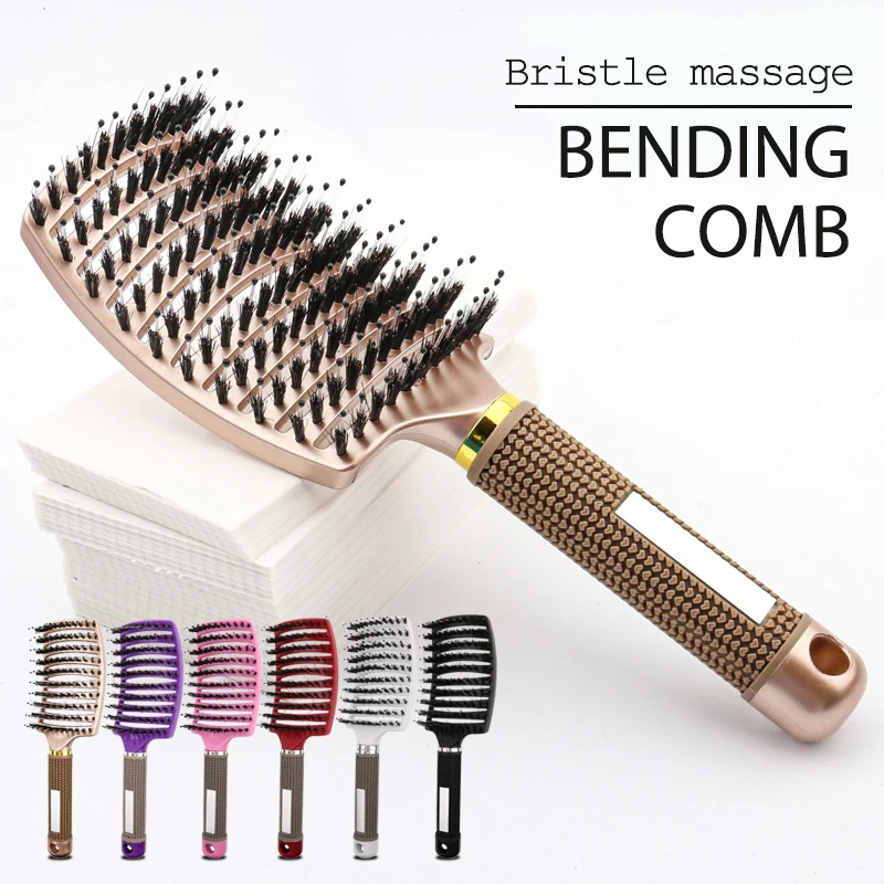 Detangle Hairbrush Massage Hair-Hairdressing-Tools Wet-Comb Women Scalp Professional