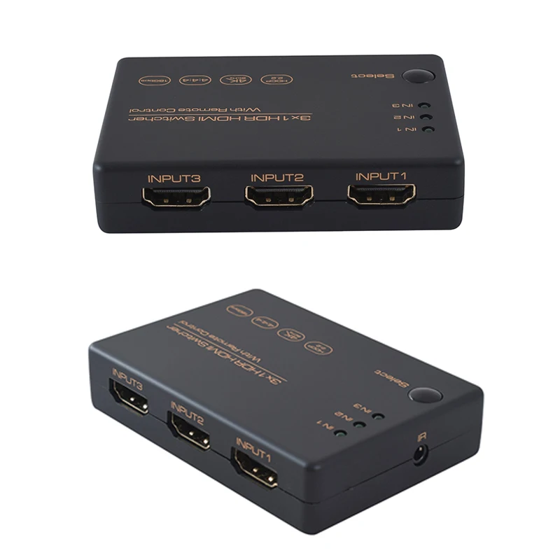 Мини-Коммутатор HDMI 4K HD1080P 3 переключатель порта hdmi селектор сплиттер с концентратором ИК пульт дистанционного управления для HD tv DVD tv BOX проектор