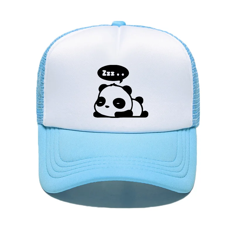 color7 Qi Xin Cat Dozing panda бейсболка Мужская модная мужская повседневная Летняя сетчатая Кепка Солнцезащитная шляпа с буквенным принтом мультяшная Кепка - Цвет: color7