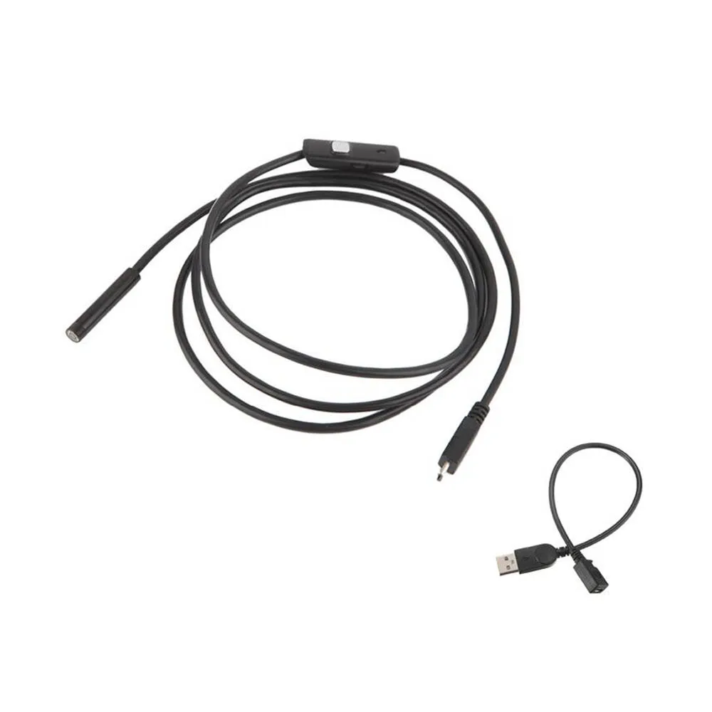 7 мм эндоскоп камера Гибкая IP67 водонепроницаемый микро USB инспекционный бороскоп камера для Android ПК ноутбук 6 светодиодов Регулируемый OTG