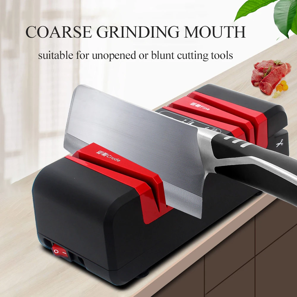 Household Electric Knife Sharpener Intelligent Quick Cut Sharpener Kitchen Cutter Grinder