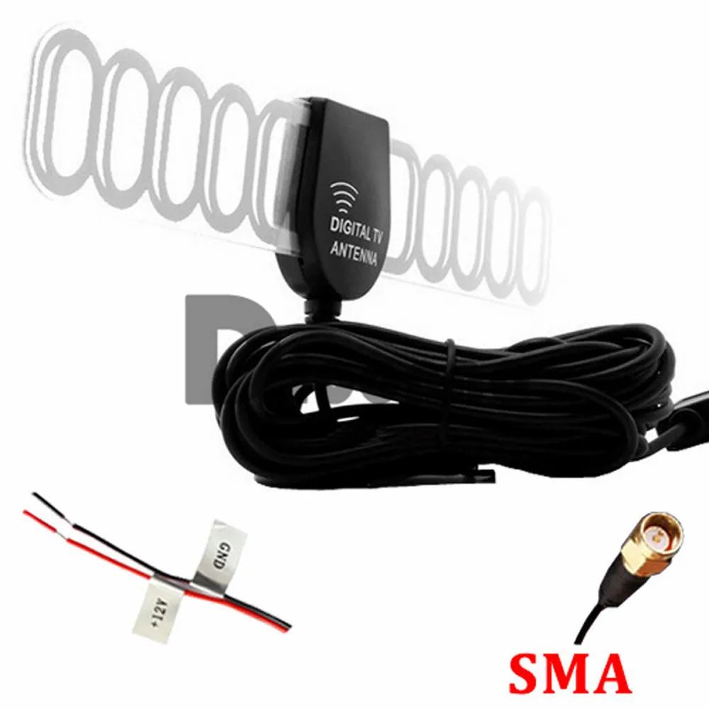 Автомобильный цифровой ТВ DVB-T 12 в FM антенна усилитель Amp SMA разъем
