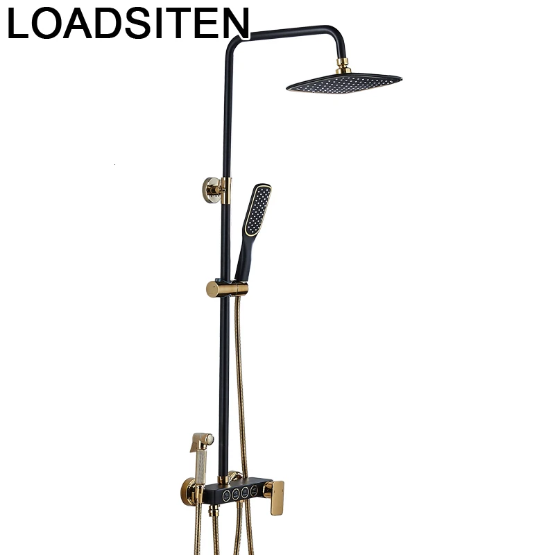 

Regadera Choveiro Duschsystem Duschset Regendouche Preto Conjunto De Ducha Douche Eletrico Chuveiro Do Banheiro Bathroom Shower