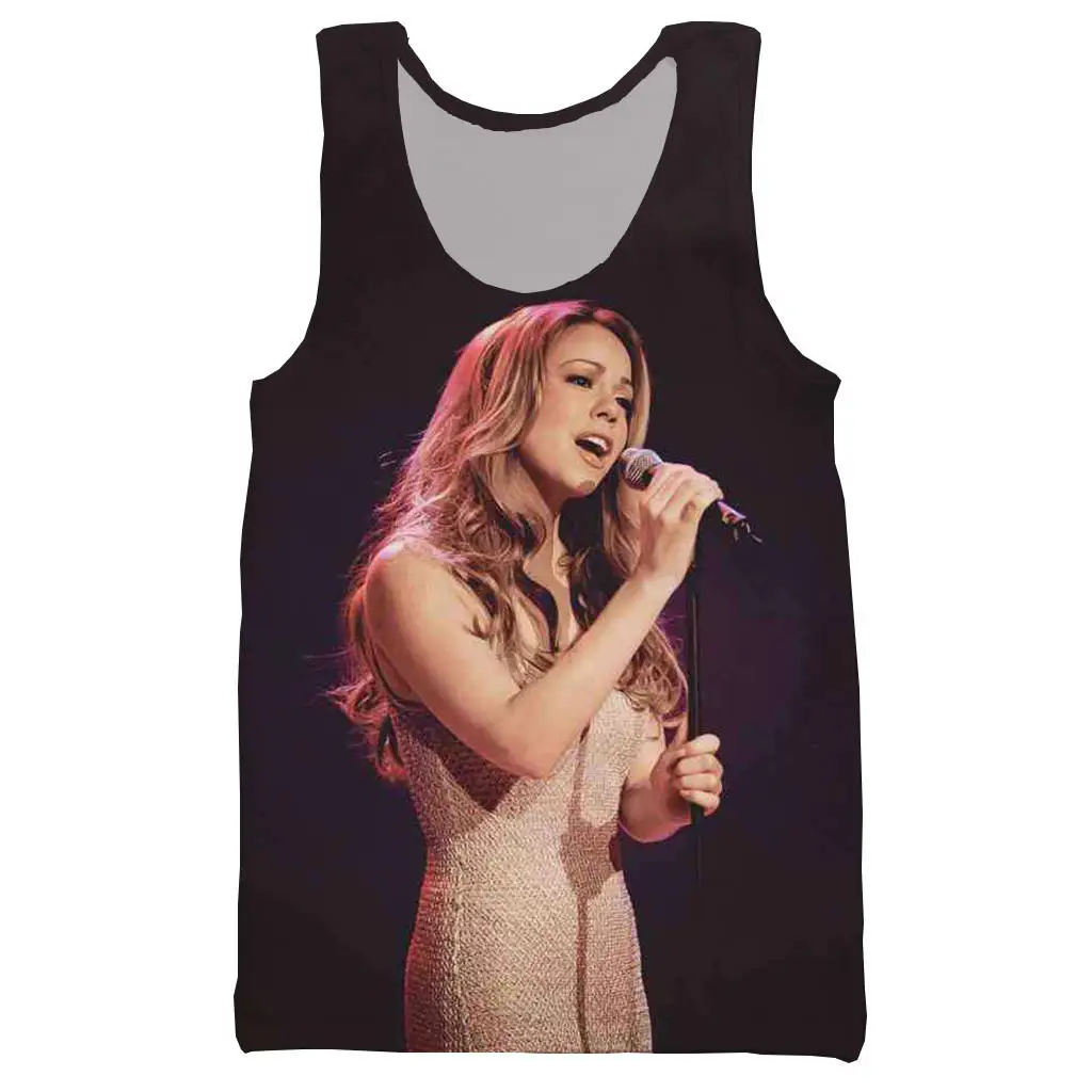 

Mariah Carey 3D Printed Tank Top For Men Fashion Summer Tank Top Work Out Men Women Tank Tops Halter Tank Top