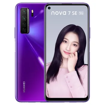 

Original HuaWei Nova 7 SE 5G Mobile Phone Kirin 820 Android 10.0 6.5" OLED 8GB RAM 256GB ROM 64.0MP Fingerprint Face ID OTG
