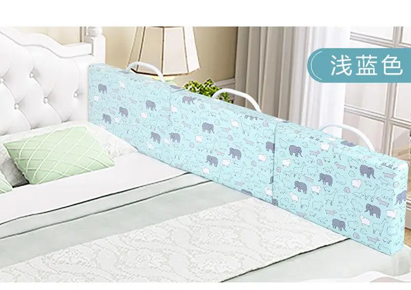 Забор для кровати, Детская осенняя прикроватная перегородка, большая 1,8 м 2 Универсальная - Цвет: blue1.5