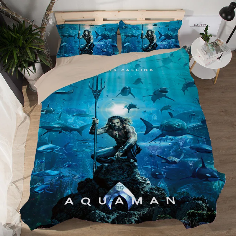 Duvet Cover movie Sea King Arthur Sexy Meier 3pcs British Style Family student dormitory Quilt cover pillowcase Home Textile | Дом и сад
