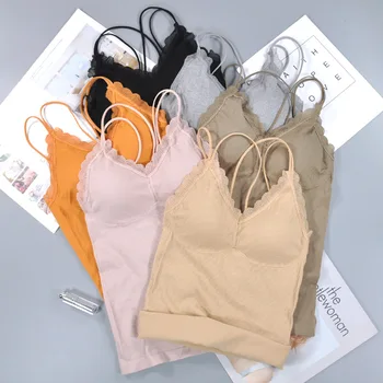 

CHRLEISURE Sexy New Lace Bra Long Wrap Chest And V-neck Lingerie With No Steel Ring Bottoming Sports Suspender Vest