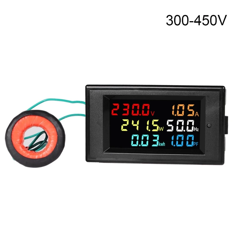 

AC80-300V/AC300-450V 100A LCD Digital Display Voltmeter Electric Energy Meter R9JC