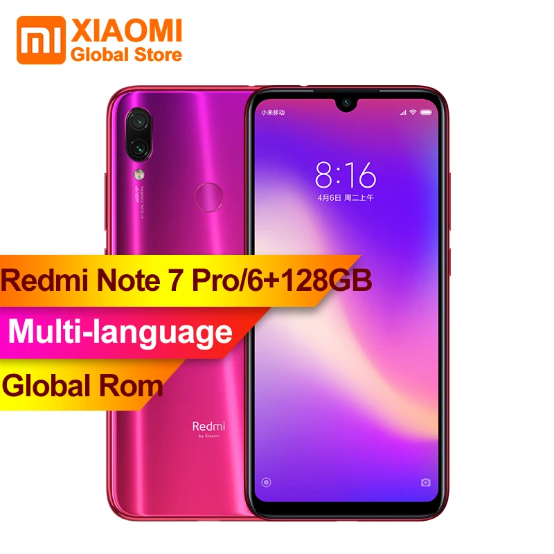 Xiaomi Redmi Note 7 Pro 6 ГБ ОЗУ 128 Гб ПЗУ Восьмиядерный процессор Snapdragon 675 IMX 586 камера