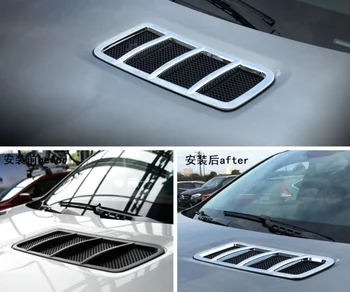 

2pcs Chrome Hood Vent Grille Trim Fins Cover For Benz W166 ML GLE X166 GL 2013+
