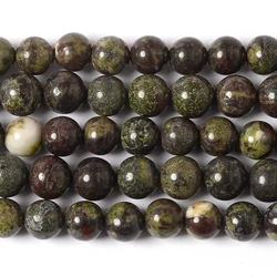Enhanced Natural Stone Beads Collection: Aventurine, Lava, Amazonite, and Malachite Crystals for DIY Jewelry and Bracelet Crafting (4/6/8/10/12mm) (Dragon Blood Stone)