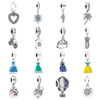 

PDD DZ 62 925 Sterling Silver Spring New Charm Pendant with DIY Bracelet Necklace Jewelry Gift Carving Suitable for Women