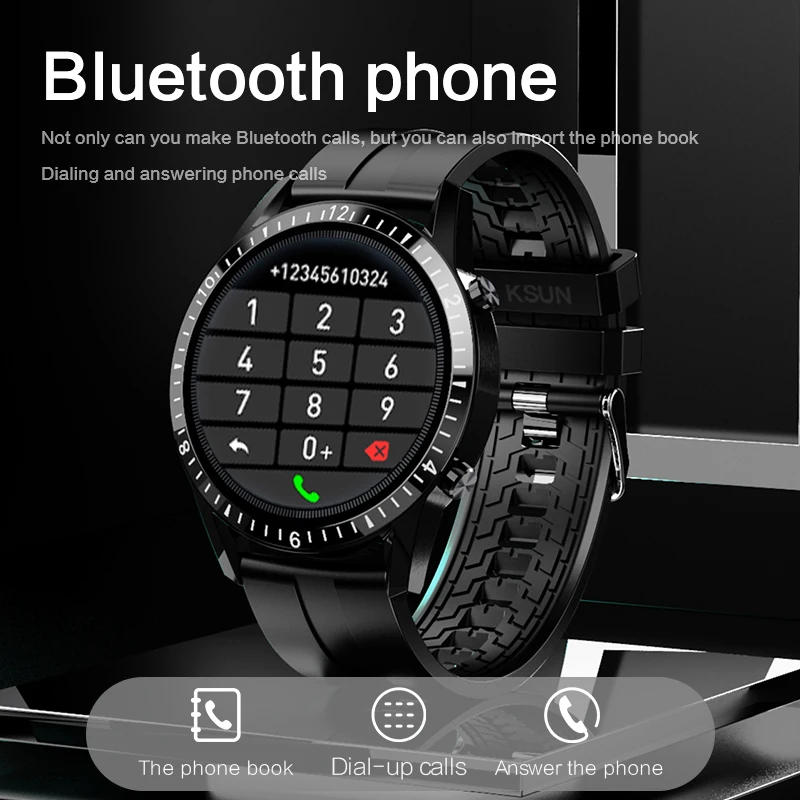 KSUN reloj inteligente R935 para hombre, accesorio de pulsera deportivo  resistente al agua con Bluetooth, SEGUIMIENTO DE SALUD Y PANTALLA  meteorológica, 2021|Relojes inteligentes| - AliExpress