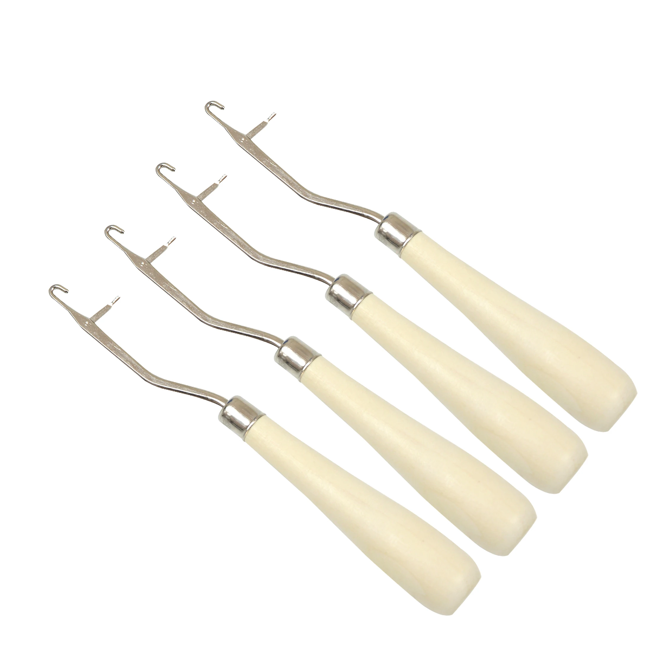 Hair Extensions Tool Wood Handle Latch Hook Needle Hair Weave Needle Wigs Knitting Carpets Making Repair Craft Tools