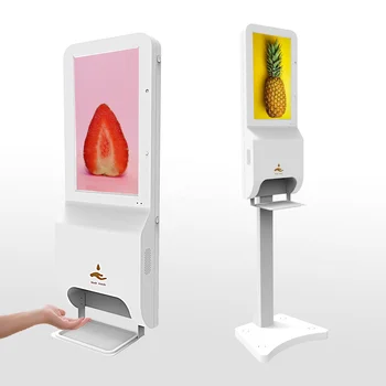 

factory free floor standing lcd advertising display machine sensor automatic infrared hand sanitizer dispenser