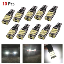 10 pces carro turn signal lâmpada led canbus 6000k branco 45 smd 4014 livre de erros led t15 w16w reverso carro volta lâmpada