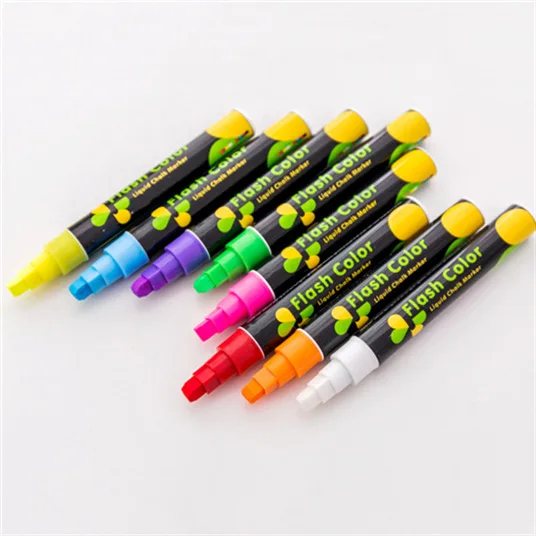 

1PC New Creative Flash Color Erasable Highlighter for Fluorescent Plate Pens Liquid Chalk Marker Korean Stationery