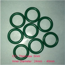 

100 PCS O-Ring FKM CS 3mm x OD 24/25/26/27/28/29/30/31/32/33/34/35/36/37/38/39/40mm Fluorine Rubber Gasket Seal FKM O Ring