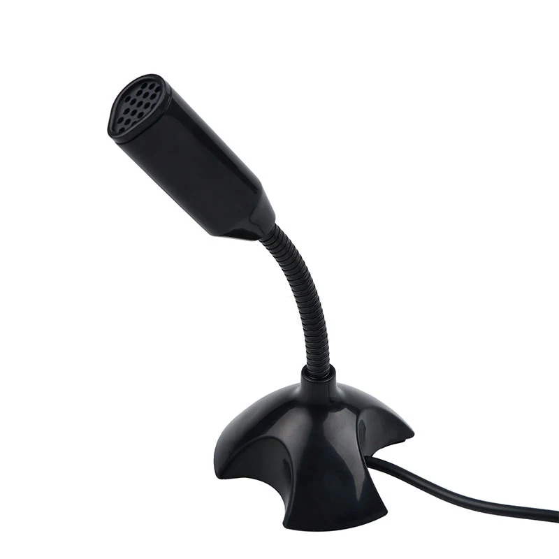 kebidu Adjustable USB Laptop Microphone Mini Studio Speech Microphone Stand Mic With Holder for Desktop PC High Quality 4
