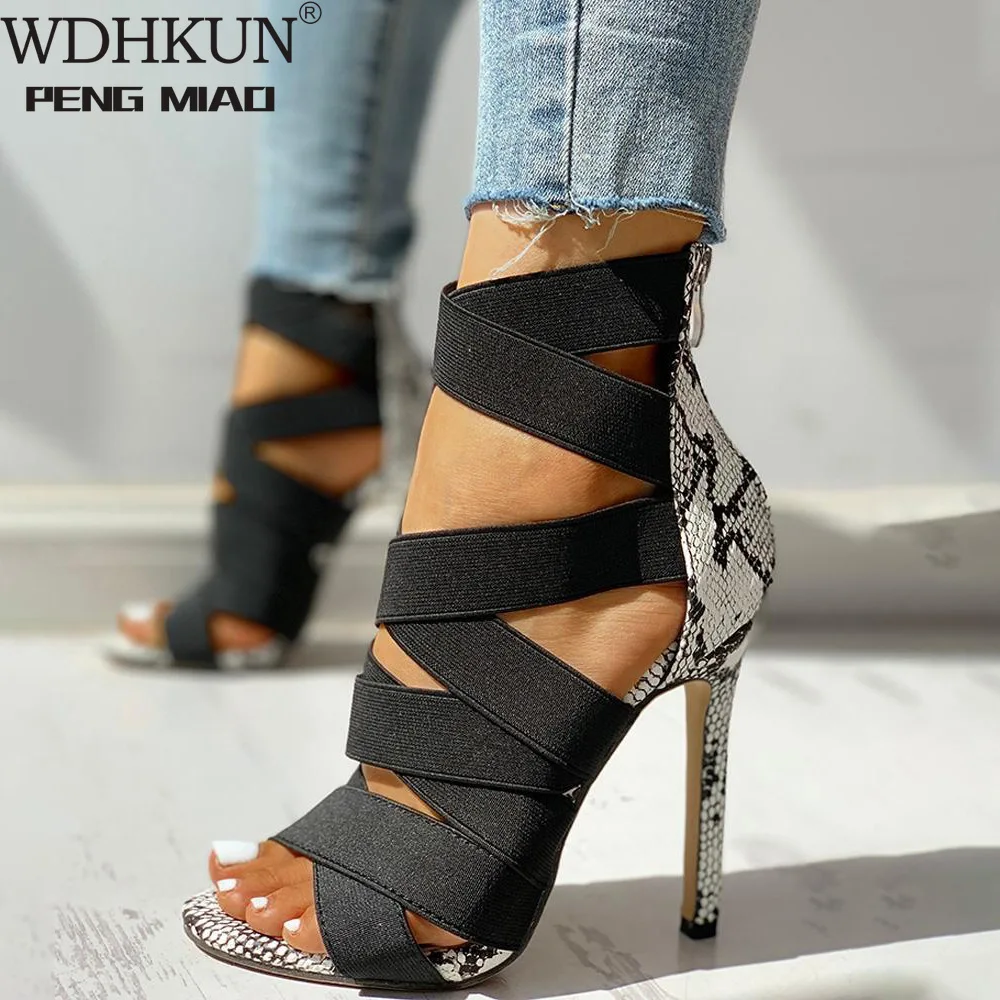 Sandalias Mujer/2020 женские туфли-лодочки Модные Разноцветные сандалии на высоком
