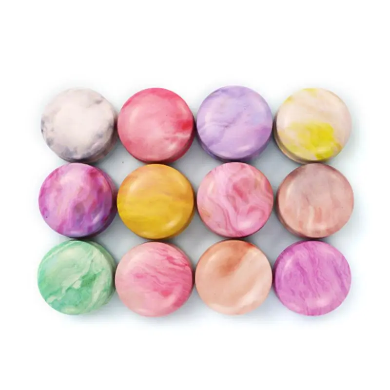 12pcs Mini Elegant Flower Tin Box DIY Candle Jar Balm Round Empty Case Portable Lipstick Spices Storage