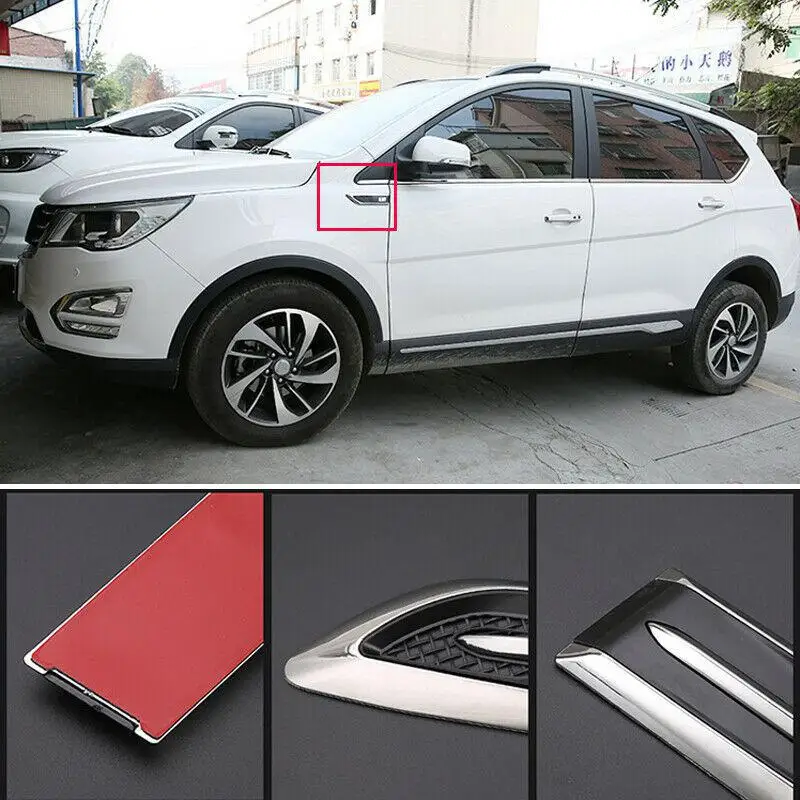 Adeeing Автомобильная боковая крышка капота воздухозаборник вентиляционное отверстие защита от столкновений акулы жабры украшения авто наклейки