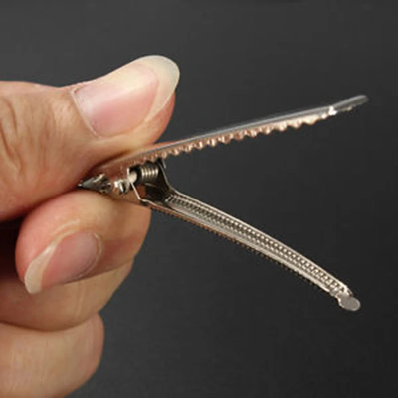 50pcs/lot Metal Crocodile Clips Cable Lead Testing Metal Alligator Clips Clamps Hair Clips Hairpins 35mm-75mm