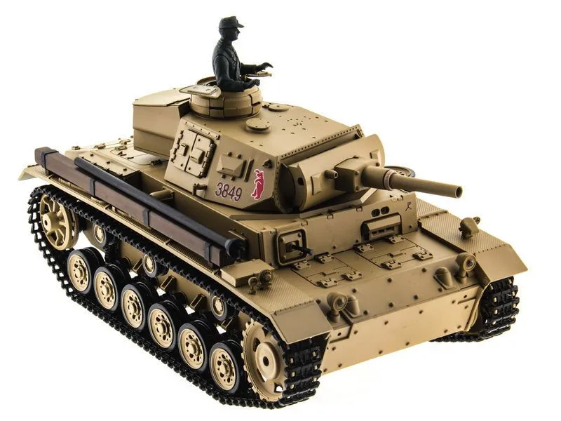 Радиоуправляемый танк Heng Long Panzer III type H Original V6.0 2.4G 1/16 RTR | Игрушки и хобби