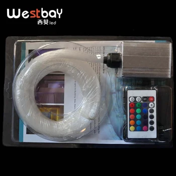 

LED Fiber Optic Twinkle Star For Swimming Pool Include 150pcs 0.75mm 2m Long Fiber+6W Light Engine+ Remote Controller 16 Colors