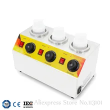 Коммерческий 110 V/220 V соус теплее шоколад нагреватель Нержавеющая сталь 3 бутылки Варенье заполнения нагрева кузнечной печи 0.6kw