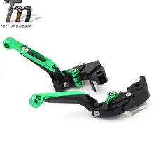 Тормозной рычаг сцепления для KAWASAKI Z1000 R Z1000SX NINJA 1000 Z900RS- зеленый мотоцикл Регулируемый складной выдвижной