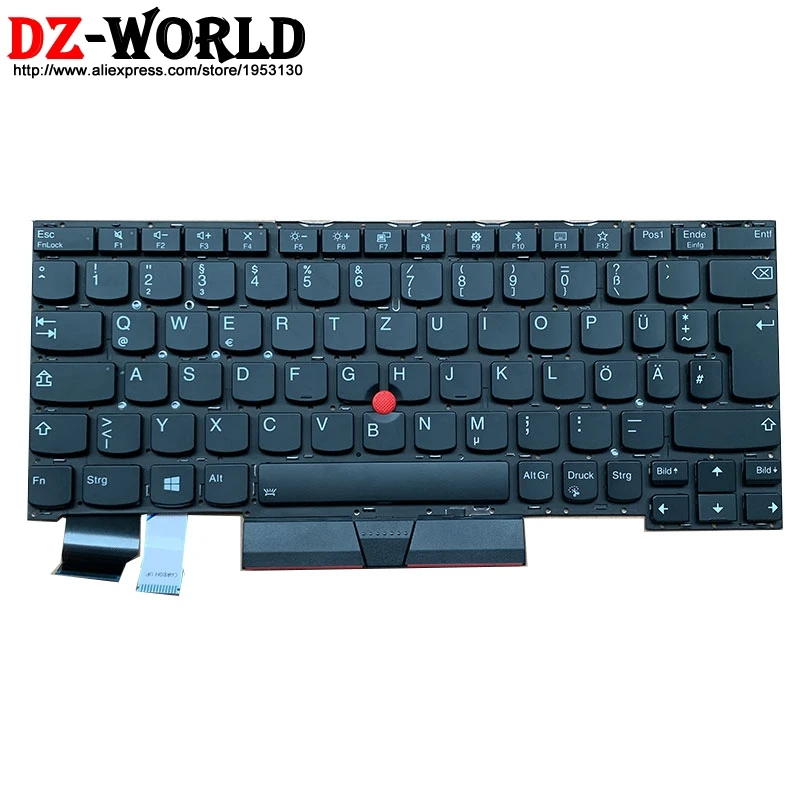 Новая Оригинальная немецкая клавиатура с подсветкой для ноутбука Lenovo Thinkpad X390 Yoga