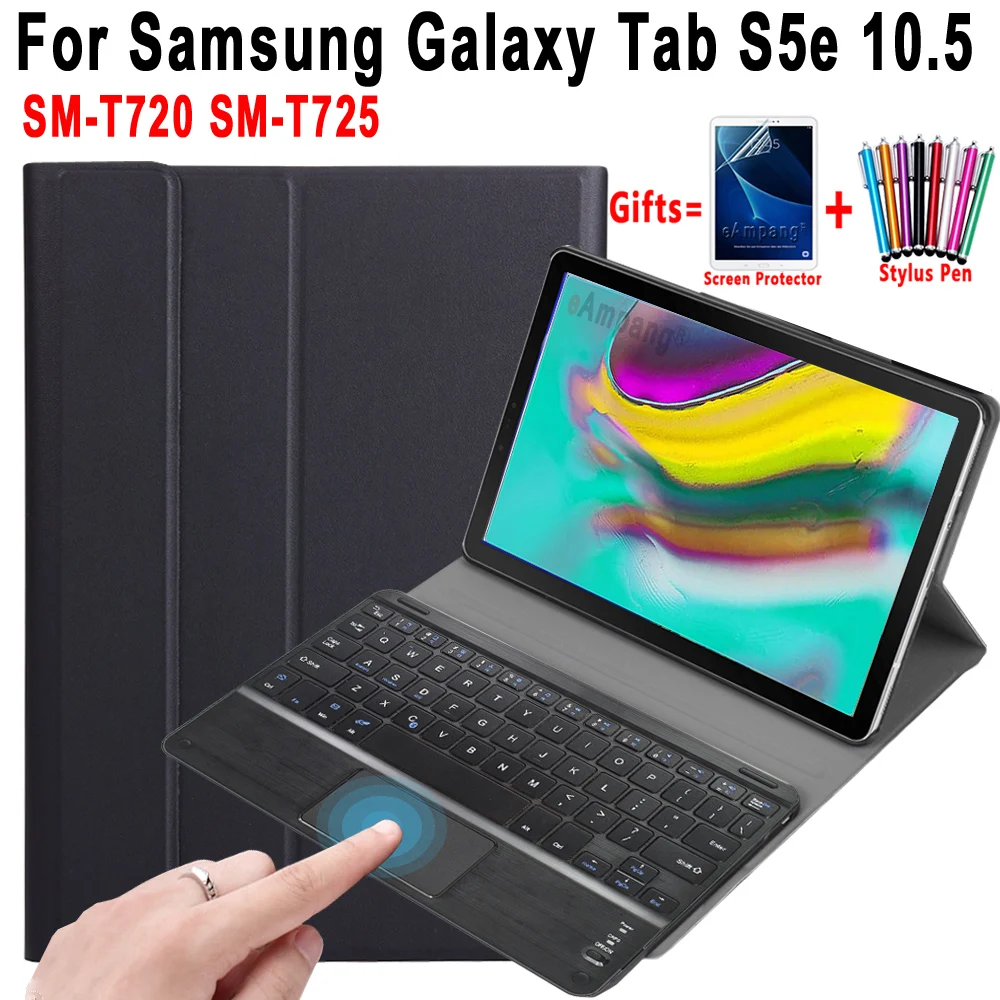 Сенсорная клавиатура чехол для Samsung Galaxy Tab A 10 1 2019 5 A6 2016 S7 11 + плюс 12 4 S6 Lite S4 S5e