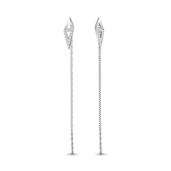 

Earrings-prodevki AQUAMARINE with cubic zirconia, silver 925