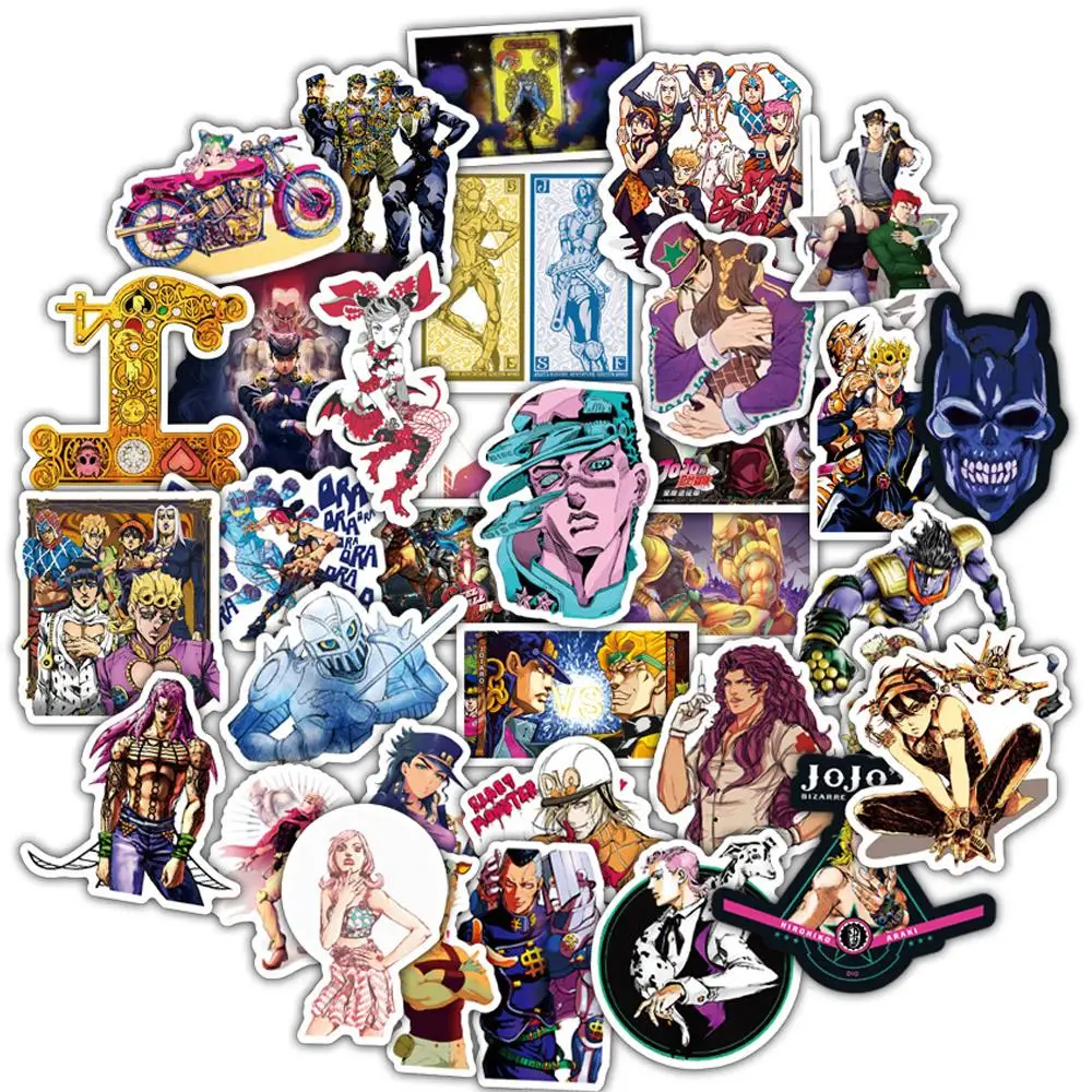 50 шт. JoJos bizare Adventure ПВХ мультфильм анимистикер для багажа настенный автомобиль ноутбук велосипед мотоцикл тетрадь игрушки наклейки F3